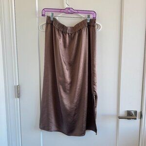 Gap Pull-On Satin Midi Skirt, size L petite